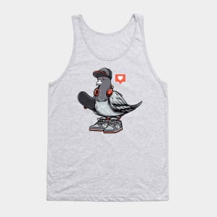 Hipster Pigeon Tank Top